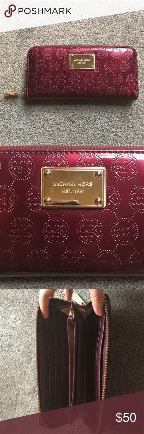 michael kors wallet maroon